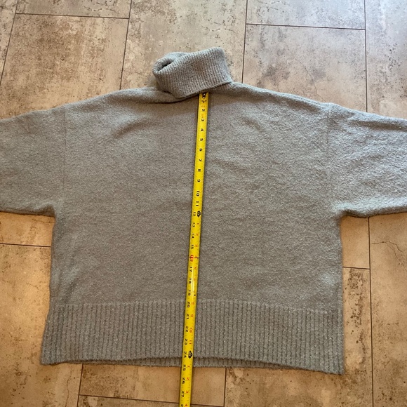 Lillusory Light Blue‎ Oversized Turtleneck Sweater Sz M Wool Blend Warm Chunky - Picture 4 of 7